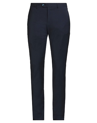 MANUEL RITZ Casual pants Midnight blue 99% Virgin Wool, 1% Elastane
