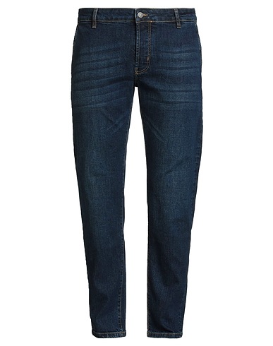 HAMAKI-HO Denim trousers Blue 74% Cotton, 25% Recycled cotton, 1% Elastane