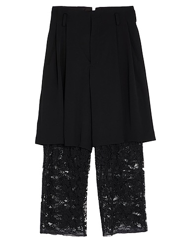 Y'S YOHJI YAMAMOTO Casual pants Black 100% Wool, Polyester, Cotton, Rayon