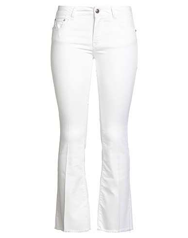 EMMA & GAIA RED Denim trousers White 67% Cotton, 29% Polyester, 4% Elastane