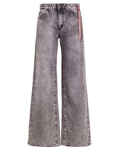 VICOLO Denim trousers DENIM COUTURE Grey 100% Cotton