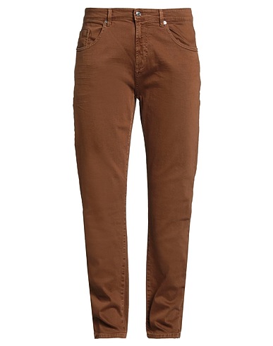 HAMAKI-HO Pantalones vaqueros Marrón 98% Algodón, 2% Elastán