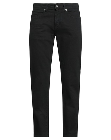 HAMAKI-HO Denim trousers Black 98% Cotton, 2% Elastane