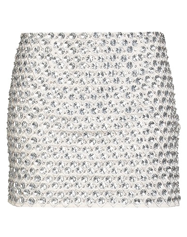 BLUGIRL Mini skirt Off white 100% Polyester, Acrylic