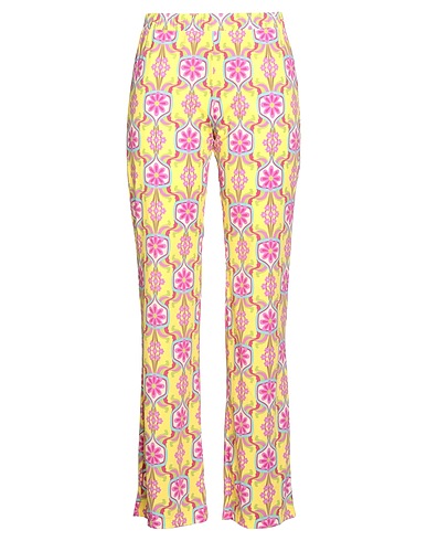 MALÌPARMI Casual pants Yellow 81% Polyamide, 19% Elastane