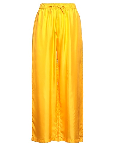 LA PRESTIC OUISTON Casual trouser Yellow 100% Silk