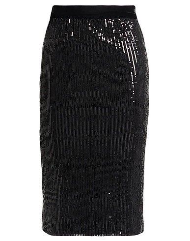 GAUDÌ Midi skirt Black 100% Polyester