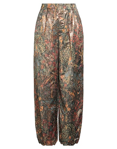 ULLA JOHNSON Casual trouser Dark green 85% Polyester, 15% Metallic Polyester