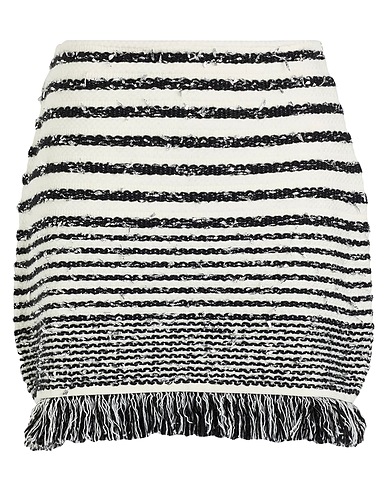 ICONA by KAOS Mini skirt Off white 81% Synthetic fibers, 8% Wool, 7% Alpaca wool, 3% Mohair wool, 1% Metallic fiber