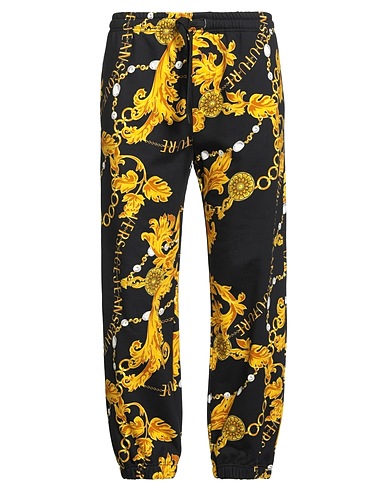 VERSACE JEANS COUTURE Pantalone Nero 100% Cotone