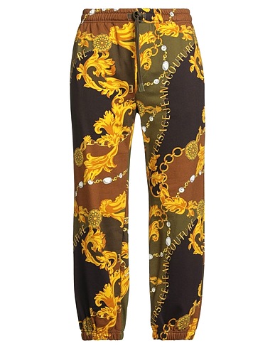 VERSACE JEANS COUTURE Casual trouser Military green 100% Cotton