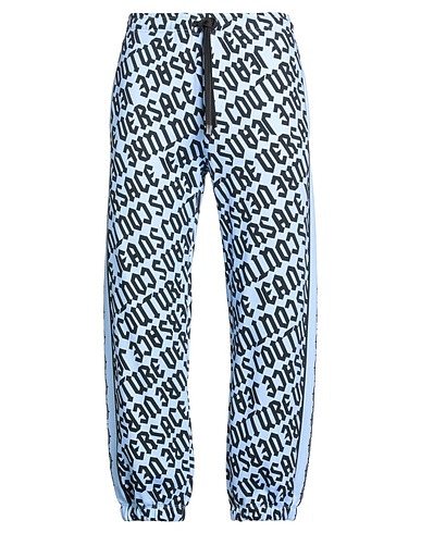 VERSACE JEANS COUTURE Casual pants Sky blue 100% Cotton