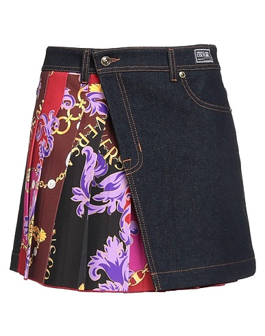 VERSACE JEANS COUTURE 데님 스커트 블루 98% 코튼, 2% 엘라스테인, 폴리에스테르