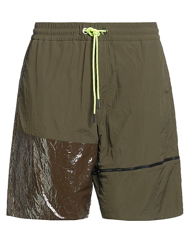 ICEBERG Shorts & Bermuda Military green 100% Polyamide, Cotton