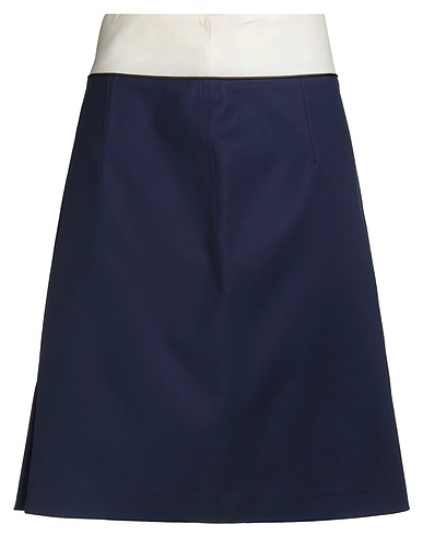 CAVALLI CLASS Midi skirt Navy blue 98% Cotton, 2% Elastane