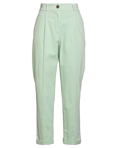 CAPPELLINI by PESERICO Casual trouser Light green 98% Cotton, 2% Elastane