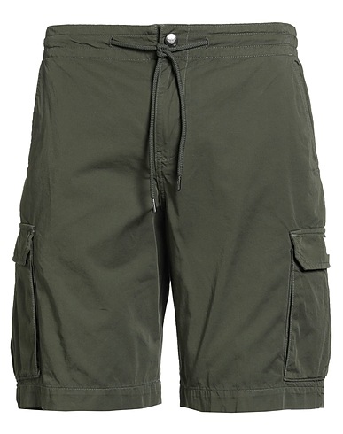 EMPORIO ARMANI Shorts & Bermuda SWIMWEAR Military green 100% Cotton