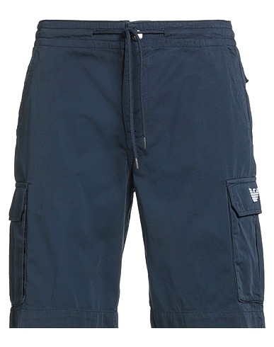 EMPORIO ARMANI Shorts & Bermuda SWIMWEAR Navy blue 100% Cotton