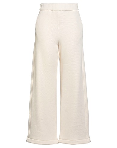 MAX MARA Casual pants Ivory 91% Cotton, 9% Polyester