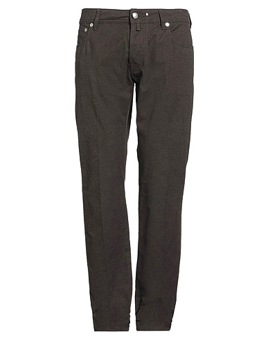 JACOB COHЁN Casual pants Chocolate brown 100% Pima Cotton