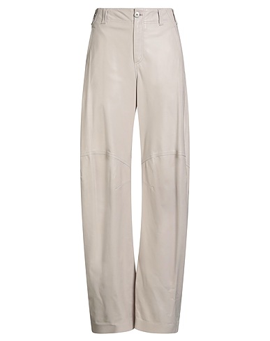BRUNELLO CUCINELLI Casual pants Light grey 100% Leather