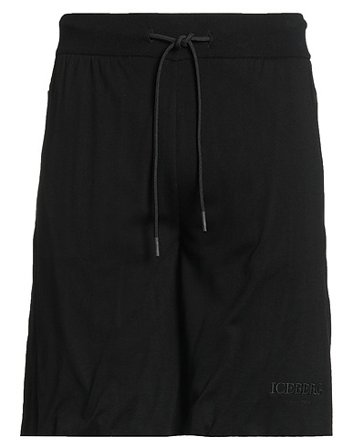 ICEBERG Shorts & Bermuda DISNEY Black 95% Cotton, 4% Polyamide, 1% Elastane
