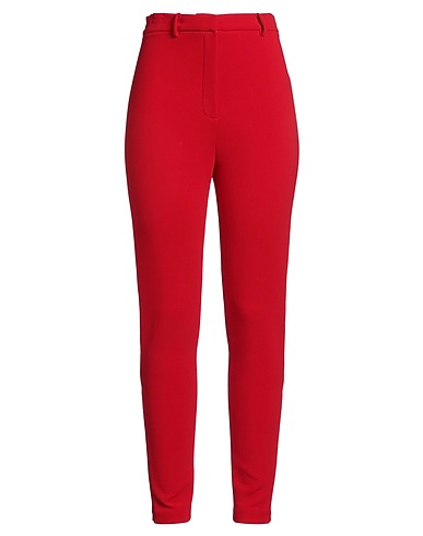 MAGDA BUTRYM Casual pants Red 96% Wool, 4% Elastane