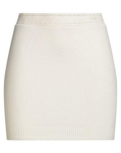 FENDI Minirock Elfenbein 96% Kaschmir, 4% Polyamid
