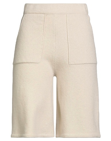 ROBERTO COLLINA Shorts & Bermuda Cream 100% Wool