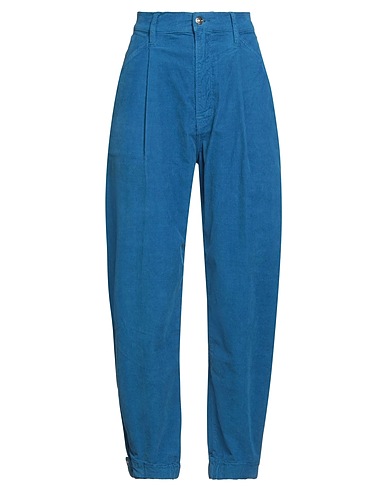 (+) PEOPLE Casual pants Blue 99% Cotton, 1% Elastane