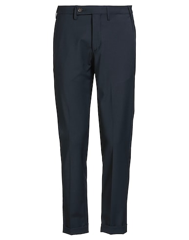 MICHAEL COAL Casual trouser Navy blue 52% Wool, 43% Polyester, 5% Elastane
