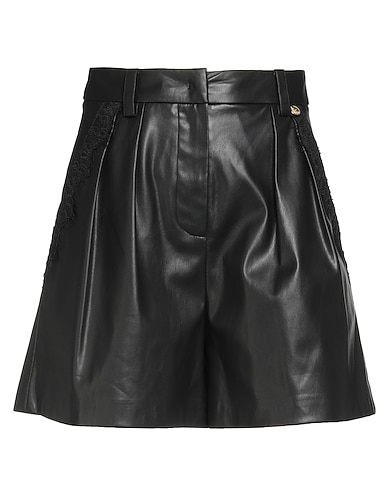 LIU •JO Shorts & Bermuda Black 100% Polyester, Polyurethane resin, Polyamide