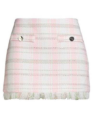 LIU •JO Mini skirt White 46% Cotton, 38% Polyester, 14% Acrylic, 1% Polyamide, 1% Viscose
