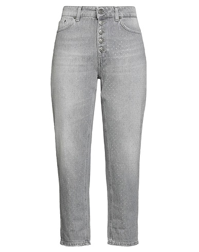 DONDUP Denim trousers Grey 100% Cotton
