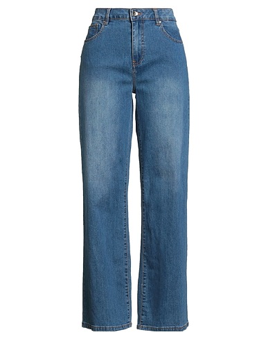 TAKE-TWO Denim pants Blue 75% Cotton, 20% Polyester, 3% Viscose, 2% Elastane