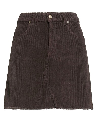 SUSY-MIX Mini skirt Dark brown 98% Cotton, 2% Elastane