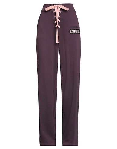 VERSACE JEANS COUTURE Casual pants Purple 100% Cotton