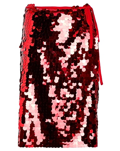 ERIKA CAVALLINI Midi skirt Red 100% Polyamide