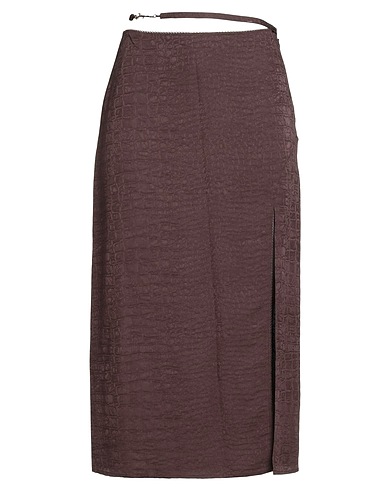 JACQUEMUS Midi skirt Dark brown 100% Viscose