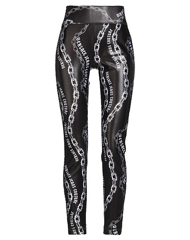 VERSACE JEANS COUTURE Leggings Black 80% Polyester, 20% Elastane
