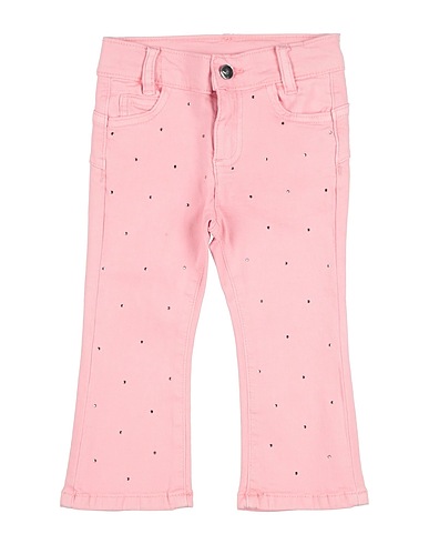 LIU •JO Denim trousers Pink 98% Cotton, 2% Elastane