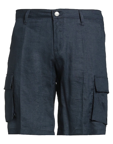 BERNESE Milano Shorts & Bermuda Navy 100% Linen