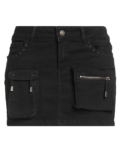 PAR.CO DENIM Denim skirt Black 68% Cotton, 20% Recycled cotton, 11% Recycled polyester, 1% Elastane