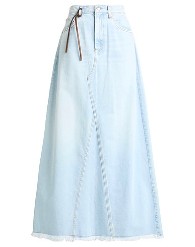 VICOLO Denim skirt Blue 78% Pre-consumer recycled cotton, 20% Post-consumer recycled cotton, 2% Elastane