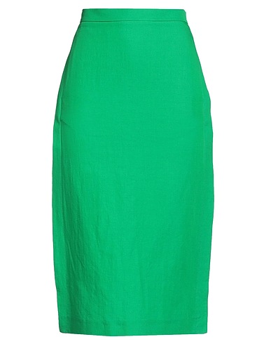 SUOLI Midi skirt Green 44% Linen, 33% Lyocell, 23% Cotton