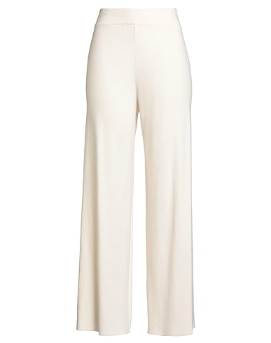 LE STREGHE Casual pants TRICOT White 50% Viscose, 27% Polyester, 23% Nylon