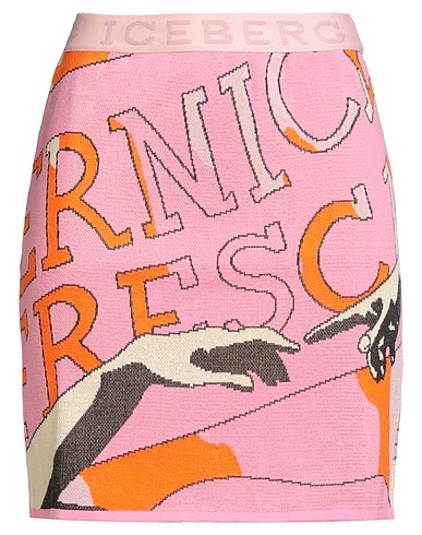 ICEBERG Minirock Rosa 87% Baumwolle, 9% Viskose, 2% Polyamid, 2% Polyester