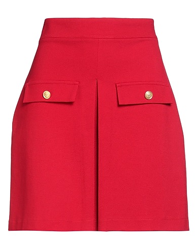 GIORGIA  & JOHNS Mini skirt Red 64% Viscose, 31% Nylon, 3% Elastane, 2% Other Fibres