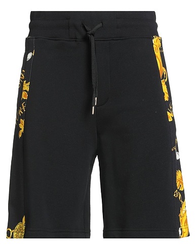VERSACE JEANS COUTURE Shorts & Bermuda Black 100% Cotton, Elastane