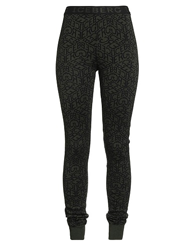 ICEBERG Легинсы Тёмно-зелёный 100% Натуральная шерсть